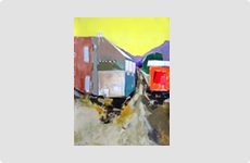 Road to the Fields - Painting by Barry McCullough